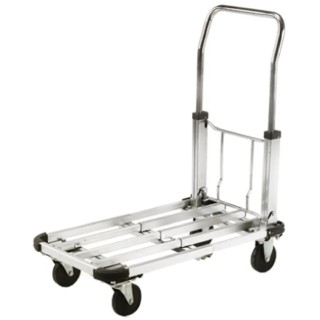 RS PRO Foldable Flatbed Platform Trolley 100 kg Load, Aluminium Frame, 825 mm Height, 430 mm Width, 430 mm Length 277-308