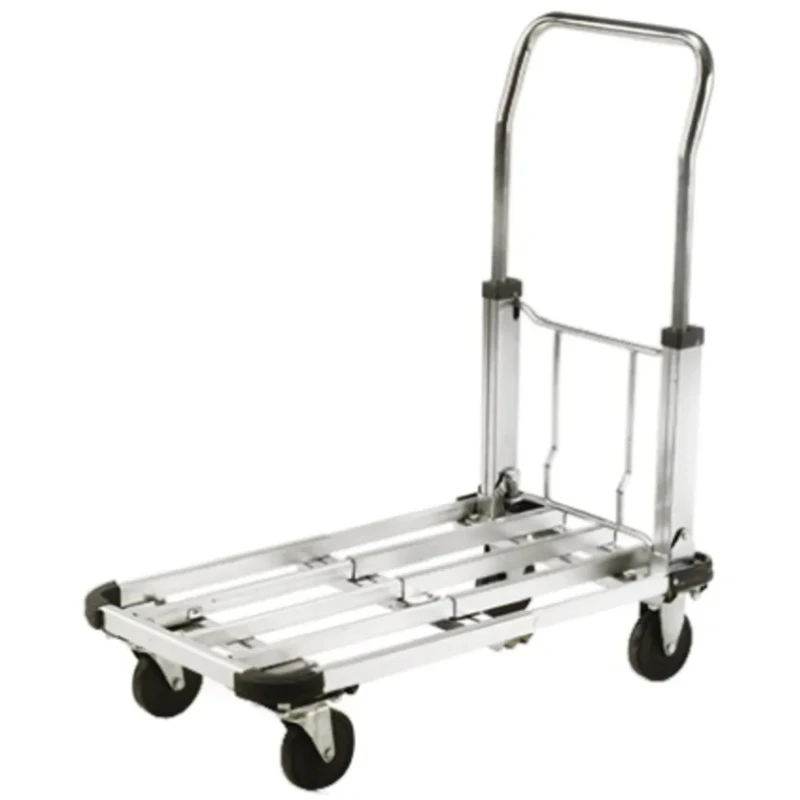 RS PRO Foldable Flatbed Platform Trolley 100 kg Load, Aluminium Frame, 825 mm Height, 430 mm Width, 430 mm Length 277-308