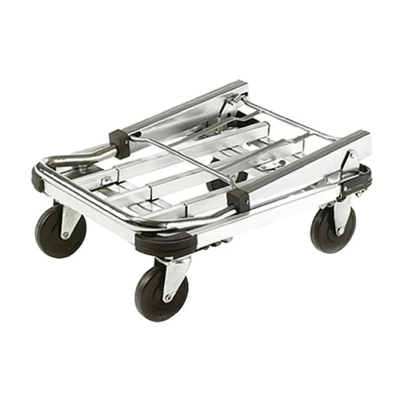 RS PRO Foldable Flatbed Platform Trolley 100 kg Load, Aluminium Frame, 825 mm Height, 430 mm Width, 430 mm Length 277-308