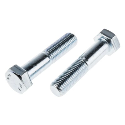 RS PRO Bright Zinc Plated Steel Hex Bolt M20 x 90 mm Grade 8.8 DIN 931 277-553