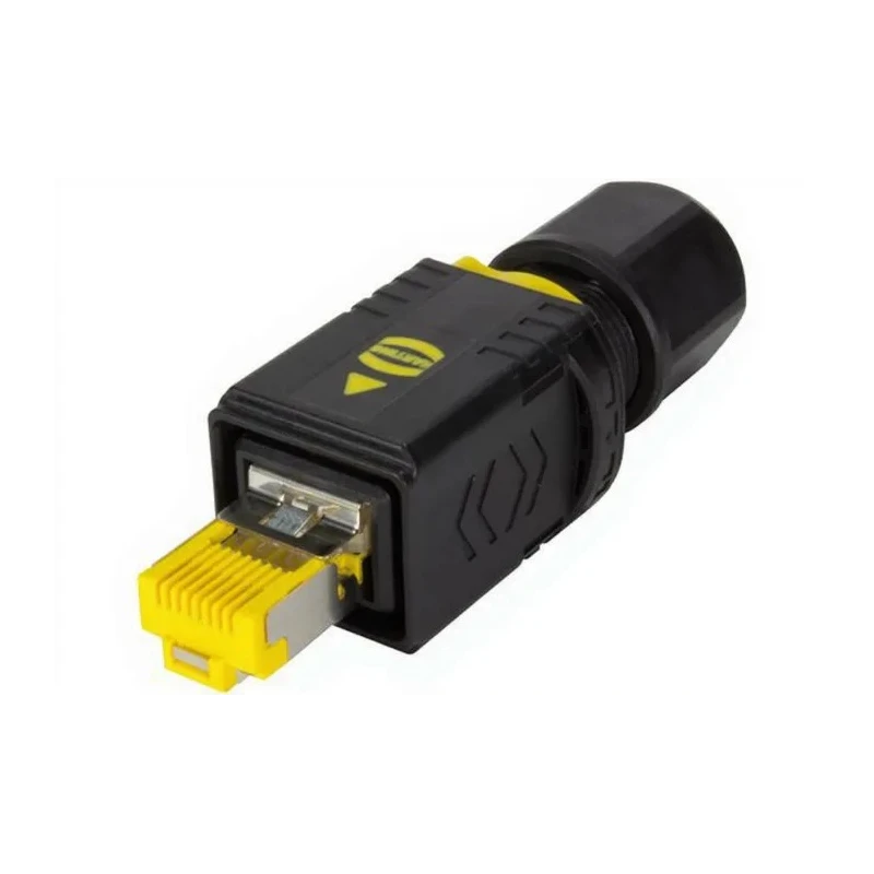 HARTING PushPull V4 Series RJ45 Connector Male Cable Cat6 360° Shielded Straight 8 Port 1 Way RJ45