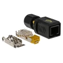 HARTING PushPull V4 Series RJ45 Connector Male Cable Cat6 360° Shielded Straight 8 Port 1 Way RJ45