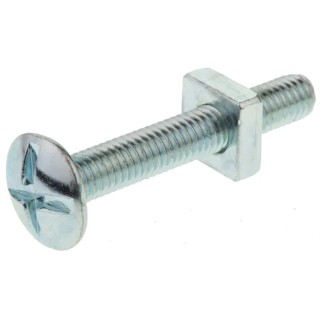RS PRO M6 x 40 mm Bright Zinc-Plated Steel Roofing Bolt with Phillips Drive 4.8 Grade 277-648