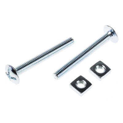 RS PRO Bright Zinc Steel Mushroom Head Roofing Bolt M6 x 50 mm Grade 4.8 Phillips Drive 277-654