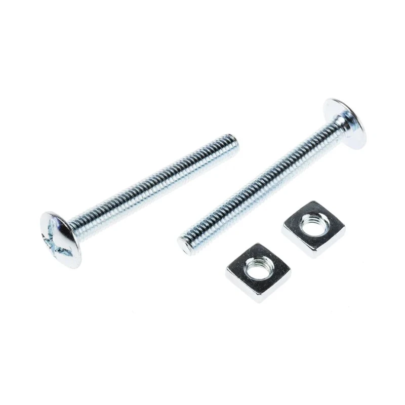 RS PRO Bright Zinc Steel Mushroom Head Roofing Bolt M6 x 50 mm Grade 4.8 Phillips Drive 277-654