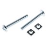 RS PRO Bright Zinc Steel Mushroom Head Roofing Bolt M6 x 50 mm Grade 4.8 Phillips Drive 277-654