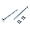 RS PRO Bright Zinc Steel Roofing Bolt 60 mm Length Grade 4.8 Phillips Drive M6 Thread 277-660