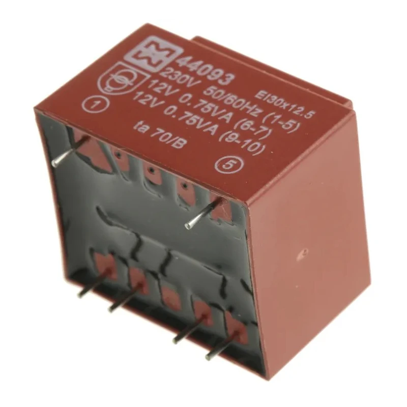 Myrra 12 V ac 2 Output PCB Transformer UL 94 VO, EN 60950, CEI 126, EN 61558-2-6, UL 5085, CEI 85 1.8 VA 44093