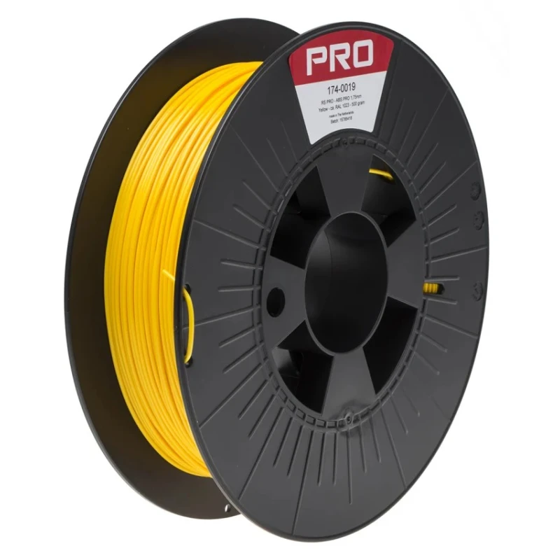 RS PRO 1.75 mm Yellow ABS-X 3D Printer Filament, 500 g 174-0019