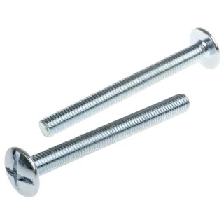 RS PRO Bright Zinc Steel Roofing Bolt M8 x 80 mm Grade 4.8 Phillips Drive 277-755