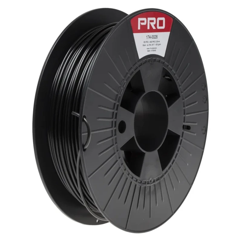 RS PRO 2.85 mm Black ABS-X 3D Printer Filament, 500 g 174-0028