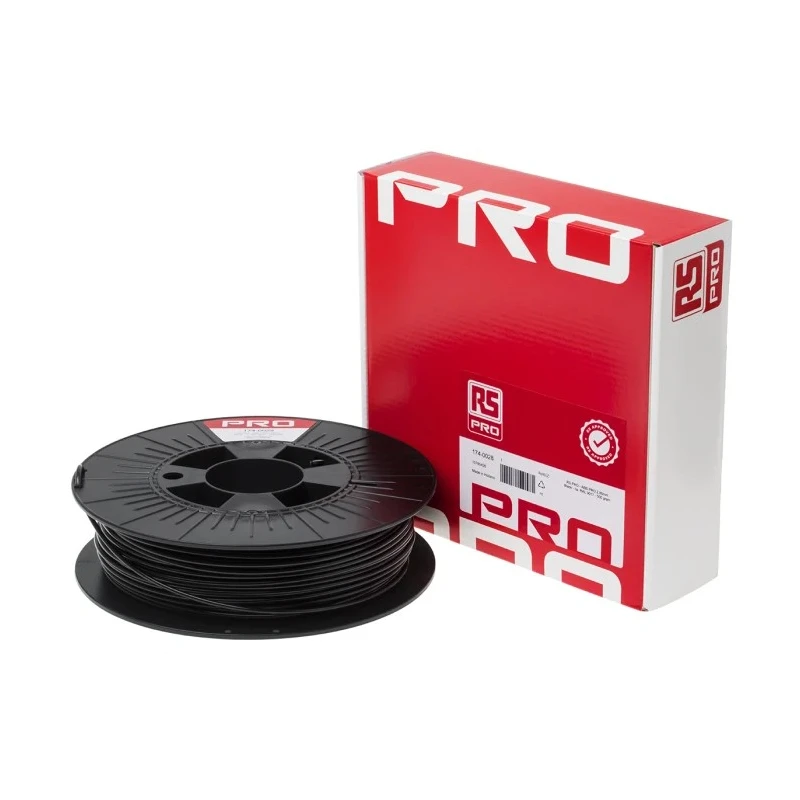 RS PRO 2.85 mm Black ABS-X 3D Printer Filament, 500 g 174-0028