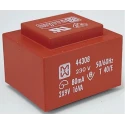 Myrra 9 V ac 2 Output Through Hole PCB Transformer 16 VA 230 V ac Primary Voltage Model 44308