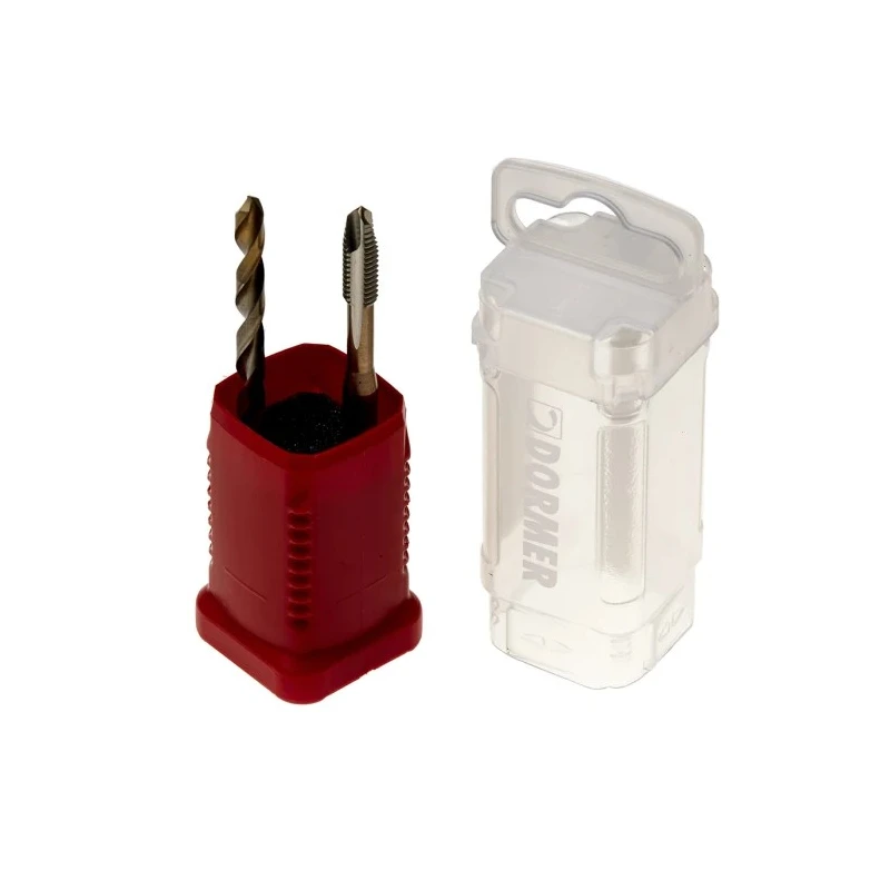 Dormer Tap & Drill Set, M6 Thread Size, Machine Tap, Spiral Point, High Speed Steel-E Tin Coated L001EP00M6XA002