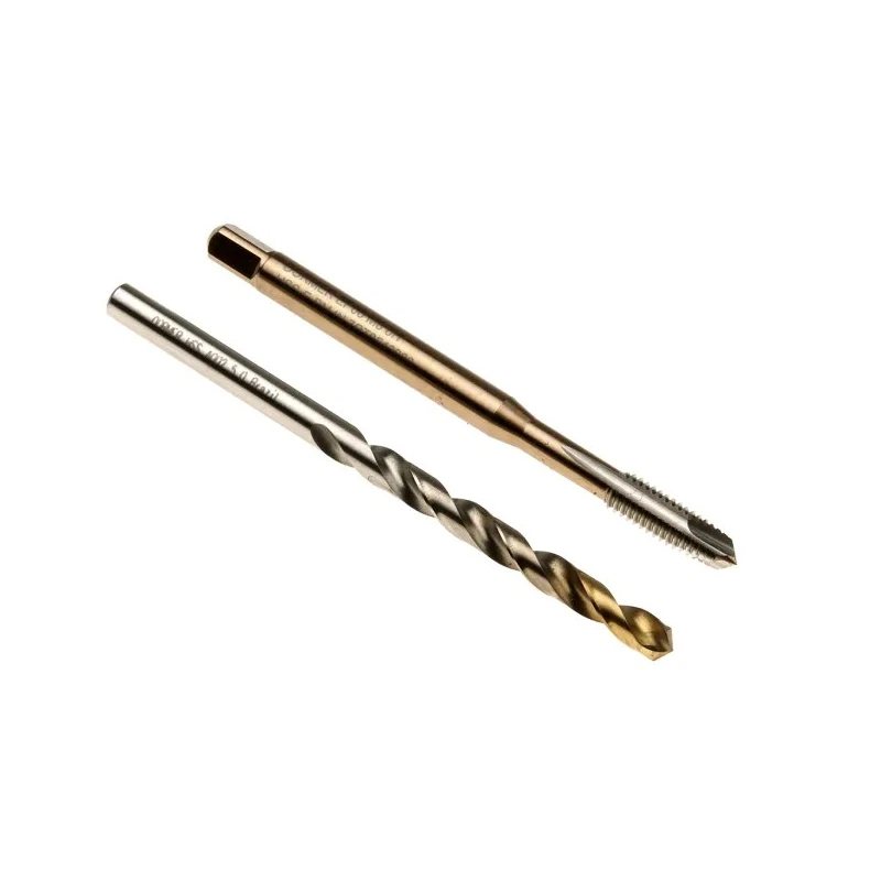 Dormer Tap & Drill Set, M6 Thread Size, Machine Tap, Spiral Point, High Speed Steel-E Tin Coated L001EP00M6XA002