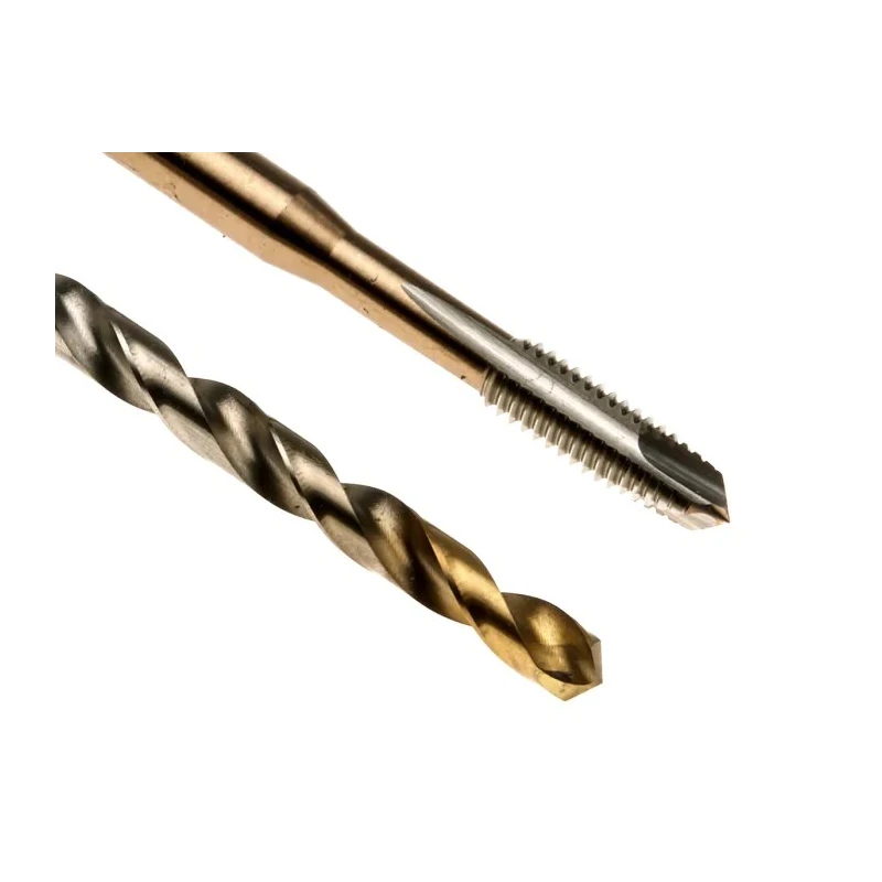 Dormer Tap & Drill Set, M6 Thread Size, Machine Tap, Spiral Point, High Speed Steel-E Tin Coated L001EP00M6XA002