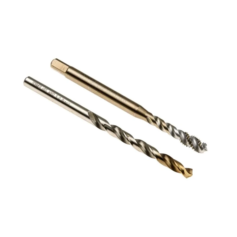 Dormer Tap & Drill Set M6 Thread Machine Tap High Speed Steel Tin Coated Spiral Flute L001EX00M6XA002