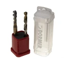Dormer Machine Tap & Drill Set, M10 Thread, DIN ISO Standard, High Speed Steel, Tin Coated, Spiral Flute L001EX00M10XA002