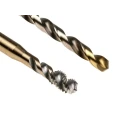 Dormer Machine Tap & Drill Set, M10 Thread, DIN ISO Standard, High Speed Steel, Tin Coated, Spiral Flute L001EX00M10XA002