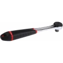 RS PRO 3/8 in Ratchet with Bi-Material Elastomer Handle, Satin Chrome Finish, Chrome Vanadium Steel, 201mm Overall J.161B