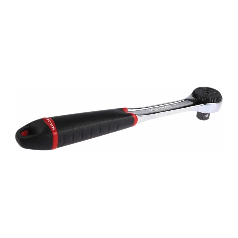 RS PRO 3/8 in Ratchet with Bi-Material Elastomer Handle, Satin Chrome Finish, Chrome Vanadium Steel, 201mm Overall J.161B