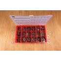 RS PRO Stainless Steel Circlip Kit 450 Pieces Shaft Diameter 2.25 mm to 25 mm Model 278-376