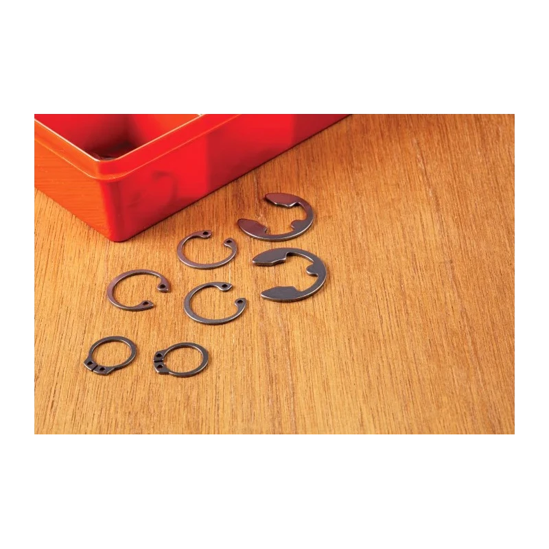 RS PRO Stainless Steel Circlip Kit 450 Pieces Shaft Diameter 2.25 mm to 25 mm Model 278-376