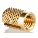 RS PRO Brass Threaded Insert Flush Type M5 Diameter 6.4 mm Depth 9.35 mm 278-562