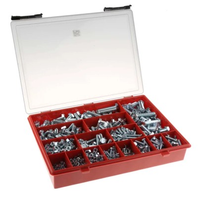 RS PRO Stainless Steel Hex Drive Set Screw/Bolt Kit 1165 Pieces, Hex Head, Plain Finish 278-118