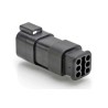 Amphenol Industrial AT Automotive Connector Female Black Cable 6 Way Crimp Termination AT04-6P-SR01BLK