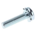 RS PRO M3 x 12 mm Bright Zinc Steel Pan Head Sems Screw with Spring Washer 278-657