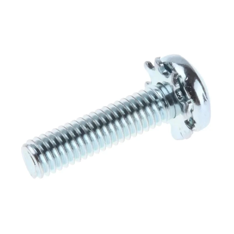 RS PRO M3 x 12 mm Bright Zinc Steel Pan Head Sems Screw with Spring Washer 278-657