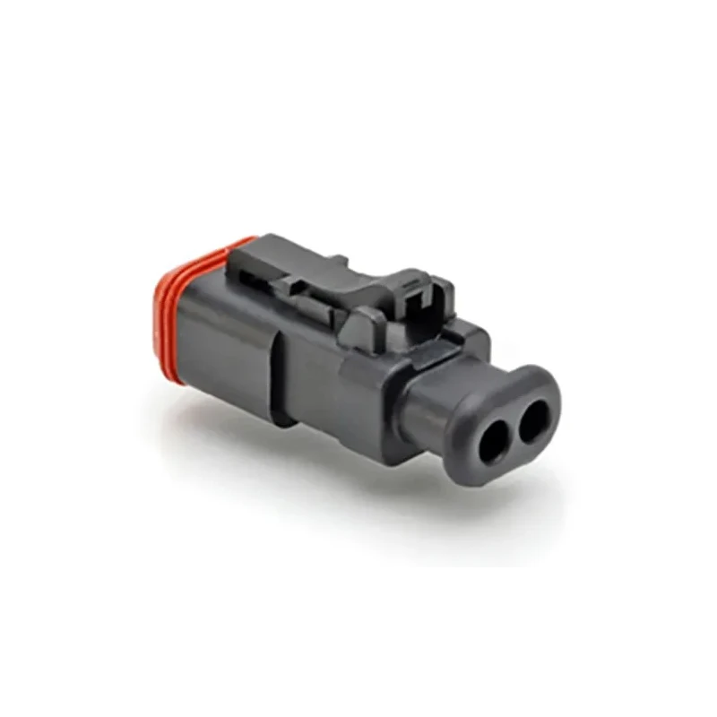 Amphenol Industrial AT Automotive Connector Male Black Cable 2 Way Crimp Termination AT06-2S-SR01BLK