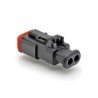 Amphenol Industrial AT Automotive Connector Male Black Cable 2 Way Crimp Termination AT06-2S-SR01BLK