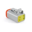 Amphenol Industrial Automotive Connector Male Grey Cable 4 Way Crimp Termination AT06-4S-RD01