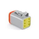 Amphenol Industrial Automotive Connector Male Grey Cable 6 Way Crimp Termination AT06-6S-RD01