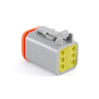 Amphenol Industrial Automotive Connector Male Grey Cable 6 Way Crimp Termination AT06-6S-RD01