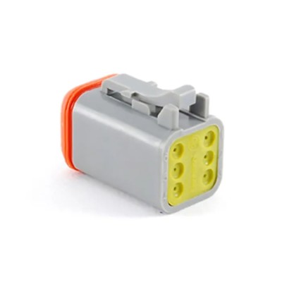 Amphenol Industrial Automotive Connector Male Grey Cable 6 Way Crimp Termination AT06-6S-RD01