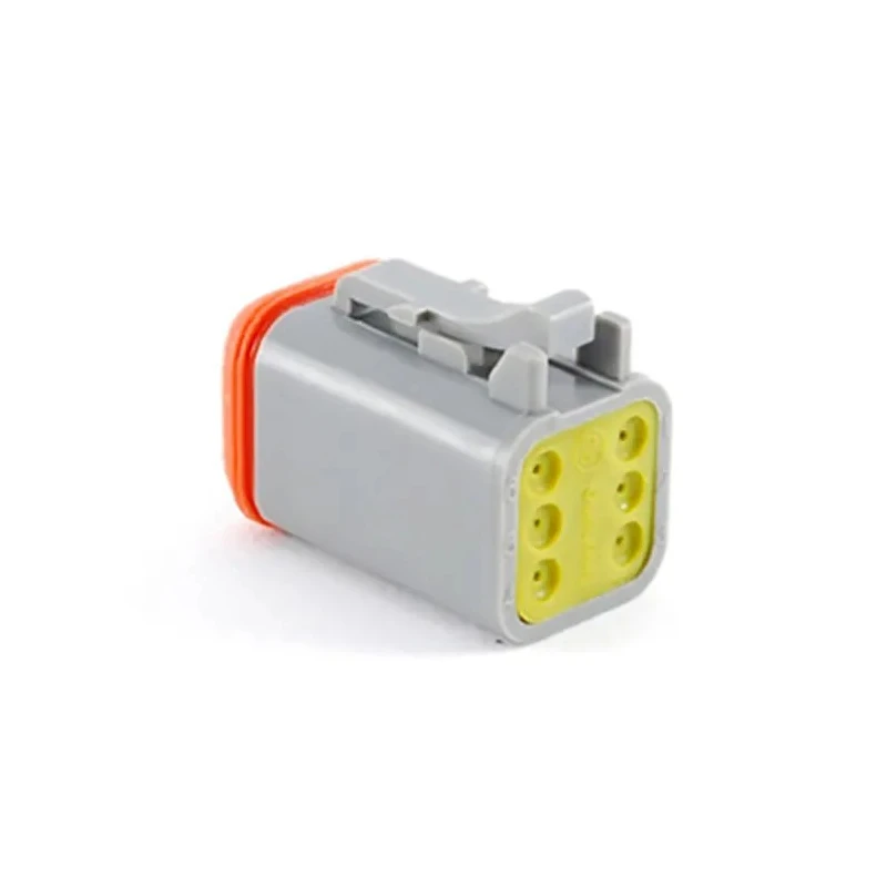 Amphenol Industrial Automotive Connector Male Grey Cable 6 Way Crimp Termination AT06-6S-RD01