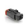 Amphenol Industrial AT Automotive Connector Male Black Cable 4 Way Crimp Termination AT06-4S-SR01BLK