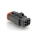 Amphenol Industrial AT Automotive Connector Male Black Cable 4 Way Crimp Termination AT06-4S-SR01BLK