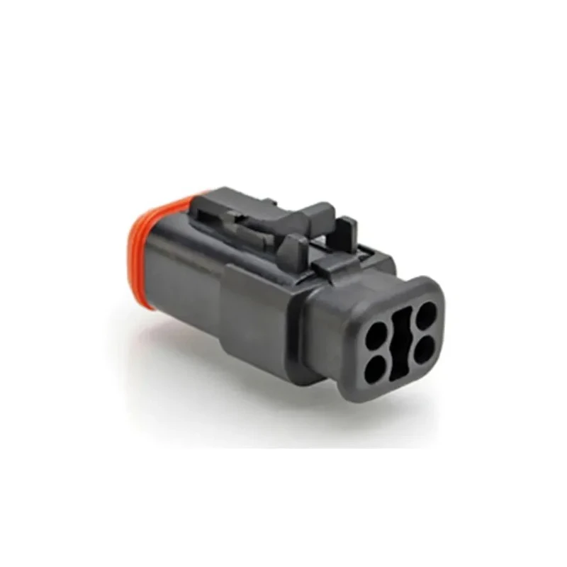 Amphenol Industrial AT Automotive Connector Male Black Cable 4 Way Crimp Termination AT06-4S-SR01BLK