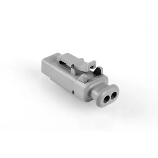 Amphenol Industrial Automotive Connector Male 2 Way Grey Cable Crimp Termination ATM06-2S-SR01GY