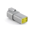 Amphenol Industrial AT Automotive Connector Female Grey Cable 4 Way Crimp Termination AT04-4P-RD01