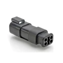 Amphenol Industrial AT Automotive Connector Female Black Cable 4 Way Crimp Termination AT04-4P-SR01BLK
