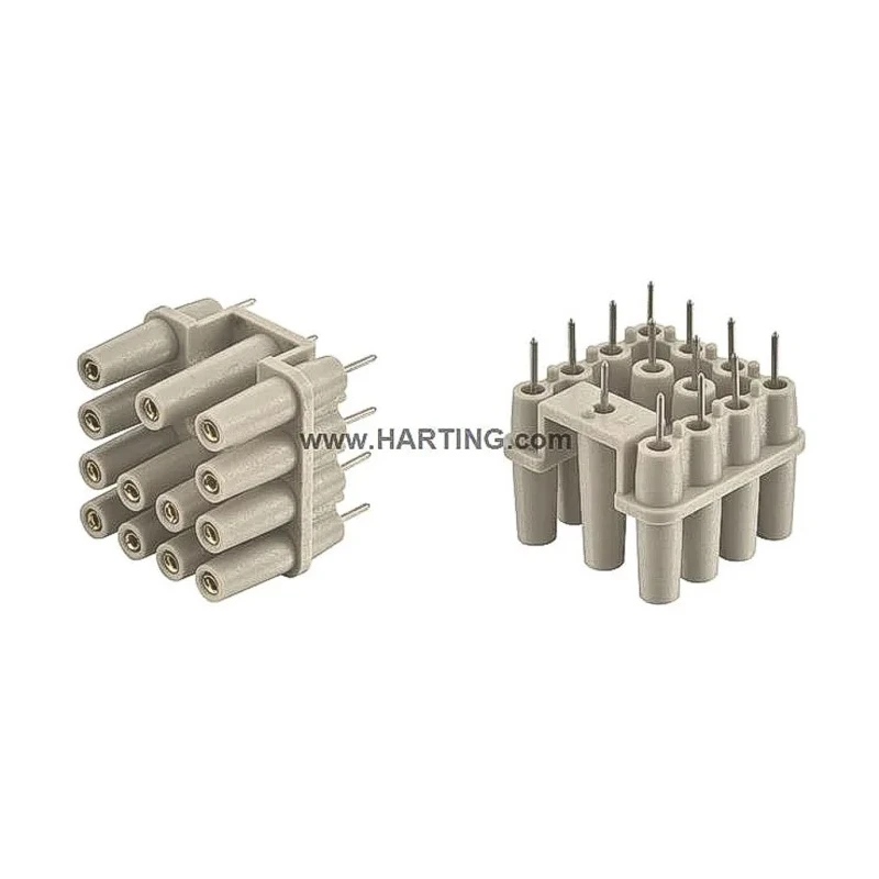 HARTING Heavy Duty Power Connector Accessory 7.5A 250V HAN Series PCB Adapter Cable Mount 12 Contacts 09120129901