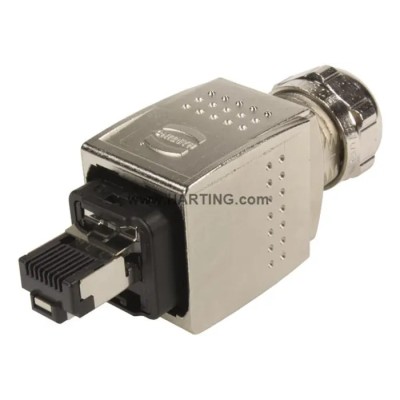 HARTING Heavy Duty Power Connector Kit Han PP RJ45 PN Metal Plug Set 4 Contacts 50V 1.75A RJ45