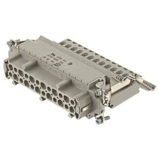 HARTING Heavy Duty Power Connector Insert 16A 600V 24 Contacts Female Han ES AV Series 09330244739