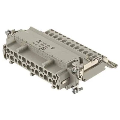 HARTING Heavy Duty Power Connector Insert 16A 600V 24 Contacts Female Han ES AV Series 09330244739