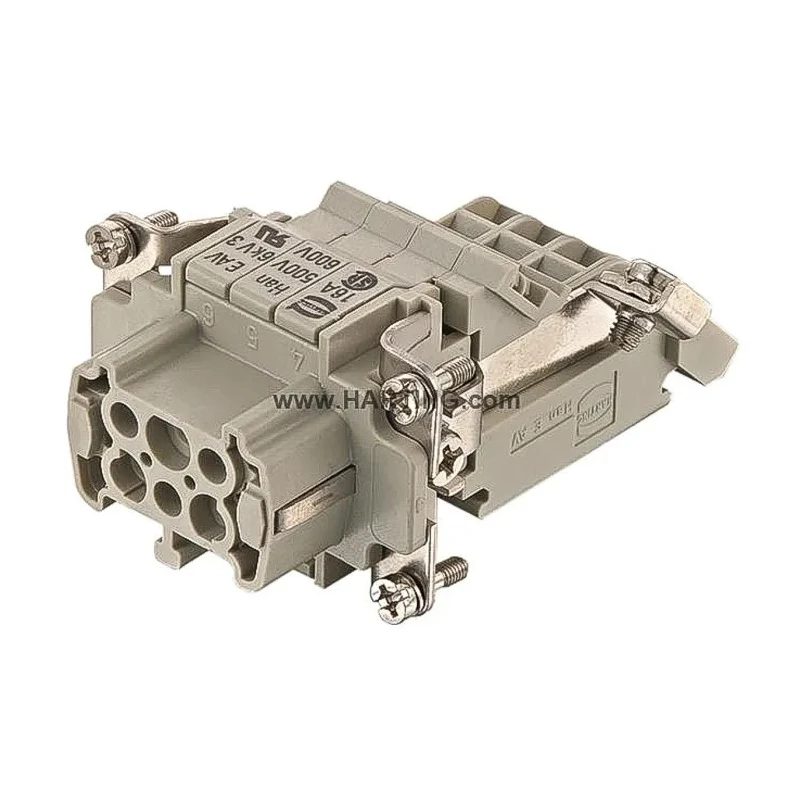 HARTING Heavy Duty Power Connector Insert 16A Han ES AV Series Female 6 Contacts 09330064729